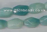 CAM609 15.5 inches 13*18mm faceted nugget Chinese amazonite beads