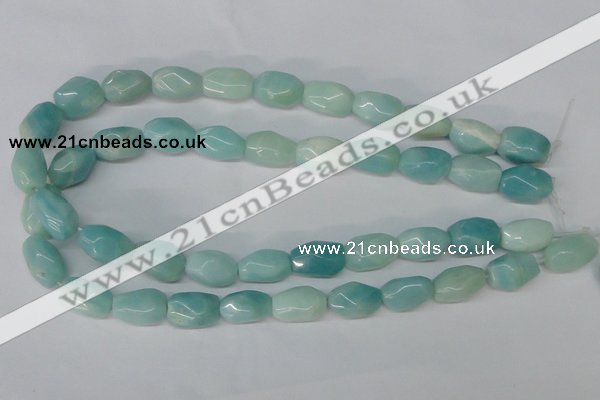 CAM609 15.5 inches 13*18mm faceted nugget Chinese amazonite beads