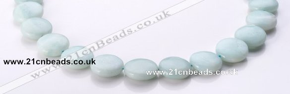 CAM61 coin natural amazonite 18mm gemstone beads Wholesale