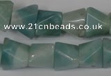 CAM612 15.5 inches 12*16mm pyramid Chinese amazonite gemstone beads