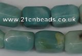 CAM614 15.5 inches 14*20mm faceted nuggets Chinese amazonite beads