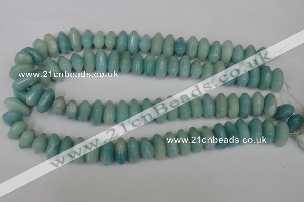 CAM615 15.5 inches 8*18mm faceted rondelle Chinese amazonite beads