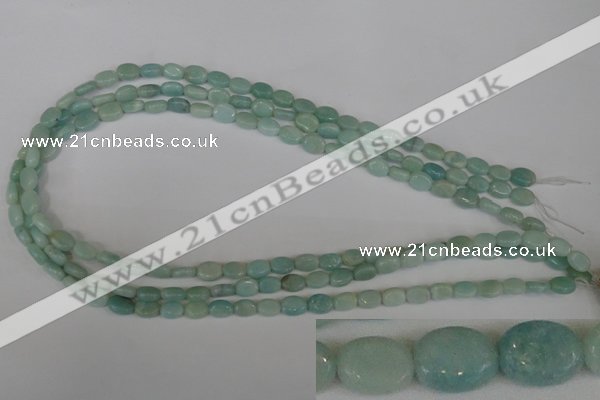 CAM621 15.5 inches 6*8mm oval Chinese amazonite gemstone beads