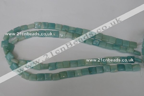 CAM624 15.5 inches 10*10mm square Chinese amazonite gemstone beads