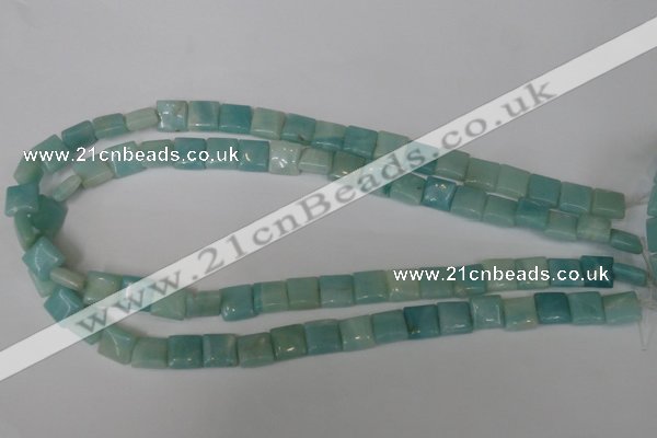 CAM624 15.5 inches 10*10mm square Chinese amazonite gemstone beads