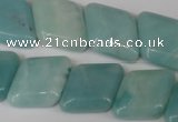 CAM627 15.5 inches 17*17mm diamond Chinese amazonite gemstone beads