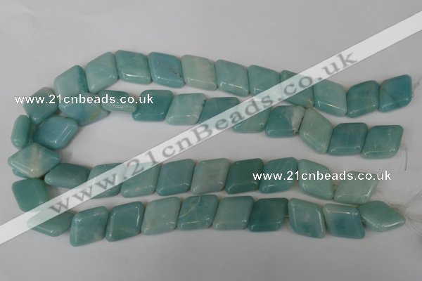 CAM627 15.5 inches 17*17mm diamond Chinese amazonite gemstone beads