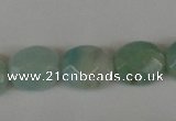 CAM632 15.5 inches 8*10mm faceted oval Chinese amazonite gemstone beads