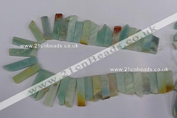 CAM642 Top drilled 9*15mm - 10*45mm sticks Chinese amazonite beads