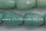 CAM655 15.5 inches 18*25mm faceted teardrop amazonite beads