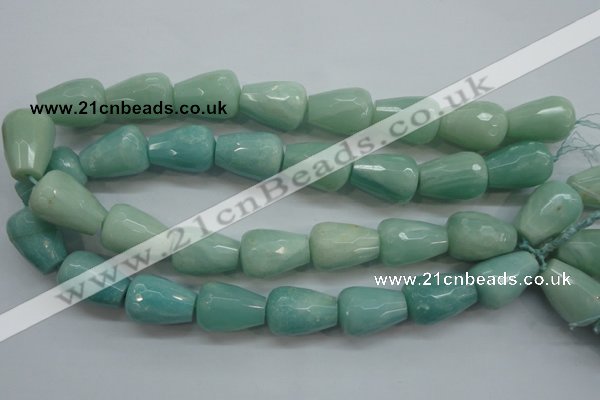 CAM655 15.5 inches 18*25mm faceted teardrop amazonite beads