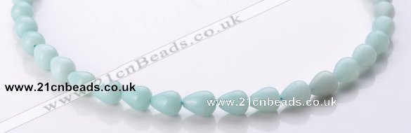 CAM66 8*10mm teardrop natural amazonite gemstone beads Wholesale