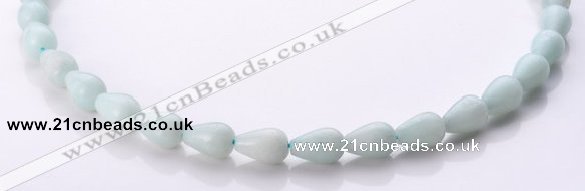 CAM67 teardrop 8*12mm natural amazonite gemstone beads Wholesale