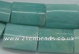 CAM672 15.5 inches 18*25mm flat tube amazonite gemstone beads