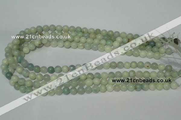 CAM702 15.5 inches 8mm round natural amazonite gemstone beads