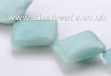 CAM72 7*18*18mm rhombic natural amazonite beads Wholesale