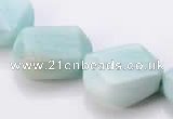 CAM73 20*20mm faceted rhombic natural amazonite beads Wholesale