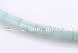 CAM75 4*8mm column natural amazonite gemstone beads wholesale