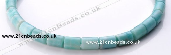 CAM76 13*15mm natural amazonite column gemstone beads Wholesale