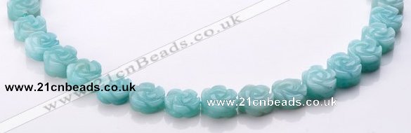 CAM78 5*12mm natural amazonite carved flower beads Wholesale