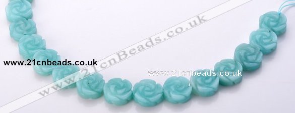 CAM79 natural amazonite 5*14mm carved flower beads Wholesale