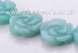 CAM81 carved flower natural amazonite 5*18mm beads Wholesale