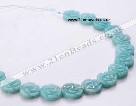 CAM81 carved flower natural amazonite 5*18mm beads Wholesale