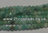 CAM810 15.5 inches 4mm faceted round Brazilian amazonite beads