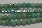 CAM811 15.5 inches 6mm faceted round Brazilian amazonite beads