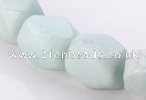 CAM85 faceted pebble 13*16mm natural amazonite beads wholesale