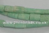 CAM854 15.5 inches 8*12mm flat tube natural Russian amazonite beads