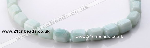 CAM86 16*17mm faceted pebble natural amazonite beads wholesale