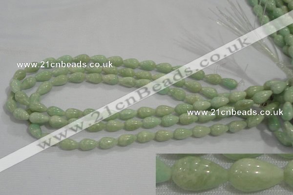 CAM860 15.5 inches 8*13mm teardrop natural Russian amazonite beads