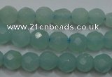 CAM905 15.5 inches 4mm faceted round amazonite gemstone beads wholesale