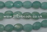 CAM950 15.5 inches 8*10mm faceted oval amazonite gemstone beads wholesale