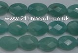 CAM951 15.5 inches 10*14mm faceted oval amazonite gemstone beads wholesale