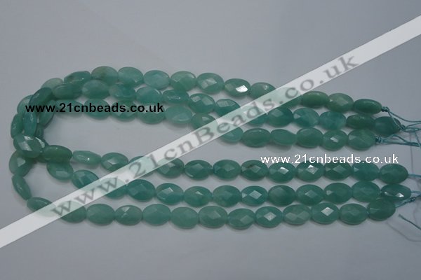 CAM951 15.5 inches 10*14mm faceted oval amazonite gemstone beads wholesale