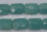 CAM961 15.5 inches 12*16mm faceted rectangle amazonite gemstone beads