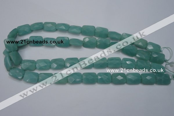 CAM961 15.5 inches 12*16mm faceted rectangle amazonite gemstone beads