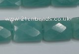 CAM963 15.5 inches 15*20mm faceted rectangle amazonite gemstone beads