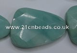 CAM970 15.5 inches 30*40mm faceted freefrom amazonite gemstone beads