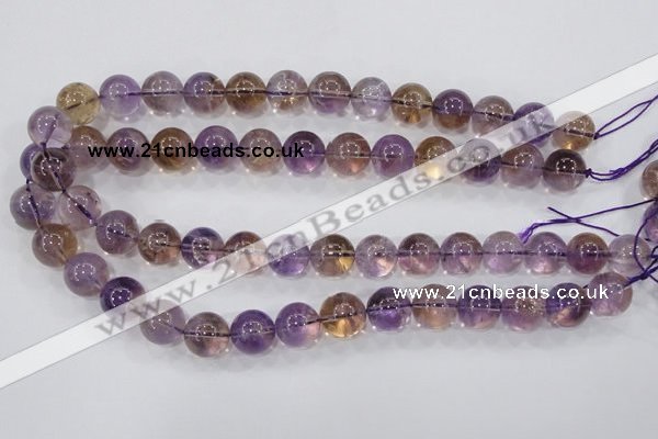 CAN05 15.5 inches 14mm round natural ametrine gemstone beads