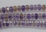 CAN15 15.5 inches 4*6mm faceted rondelle natural ametrine beads