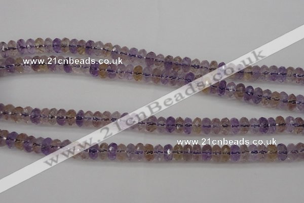 CAN159 15.5 inches 5*8mm faceted rondelle natural ametrine beads