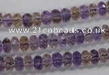 CAN16 15.5 inches 5*8mm faceted rondelle natural ametrine beads