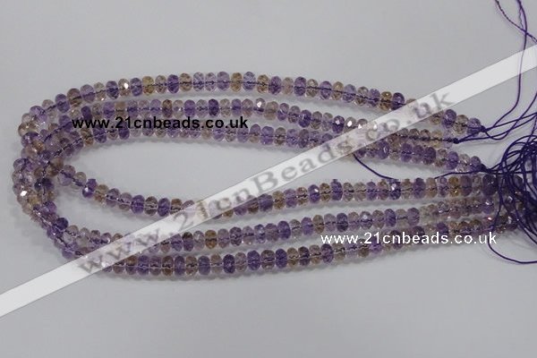 CAN16 15.5 inches 5*8mm faceted rondelle natural ametrine beads