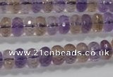 CAN17 15.5 inches 6*10mm faceted rondelle natural ametrine beads