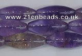 CAN178 15.5 inches 12*30mm rice natural ametrine gemstone beads