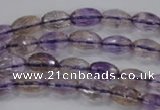 CAN18 15.5 inches 6*10mm faceted rice natural ametrine beads