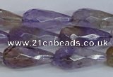 CAN180 15.5 inches 12*25mm faceted teardrop natural ametrine beads